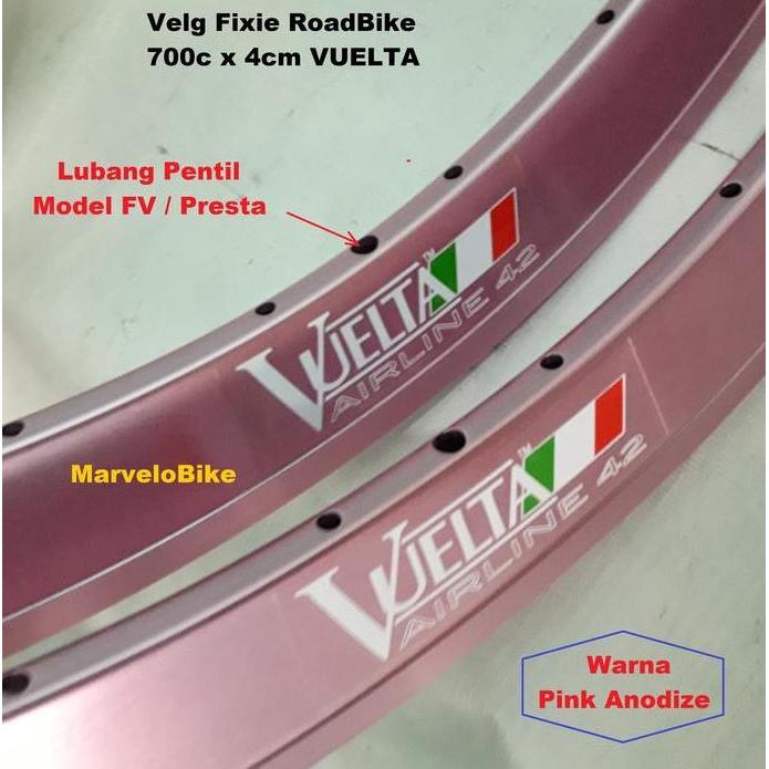 Rims Velg Sepeda Fixie Roadbike 700C 4Cm 32Hole Vuelta