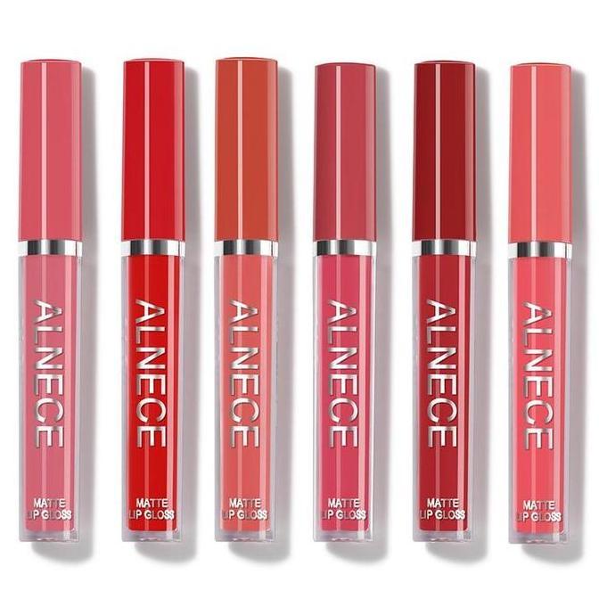 Lbios - Alnece#001 Lasting Glossy Lipgloss 6-Pack Liquid Lipstick Gloss Lipstik
