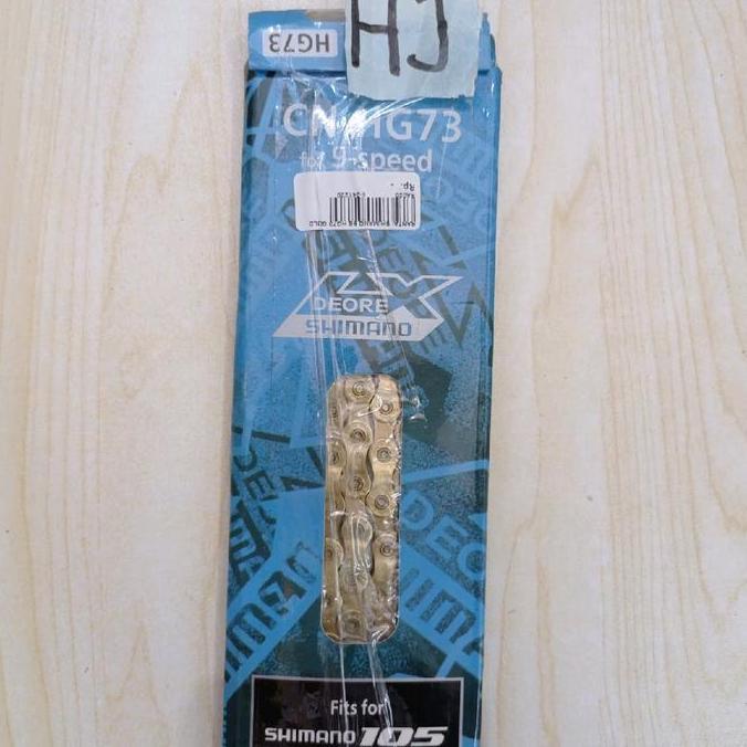 Rantai Chain Shimano Deore Lx 9 Speed Hg73 Gold