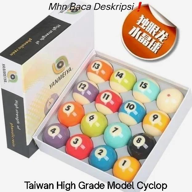 PJ - Set Bola Billiard Balls | Yanmeiya - Model Cyclop | Meja 9 Ft