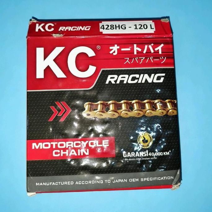 [1Unit] Rantai 428H-120L Gold Merk Kc Rante Motor Emas 428H-120L High Quality