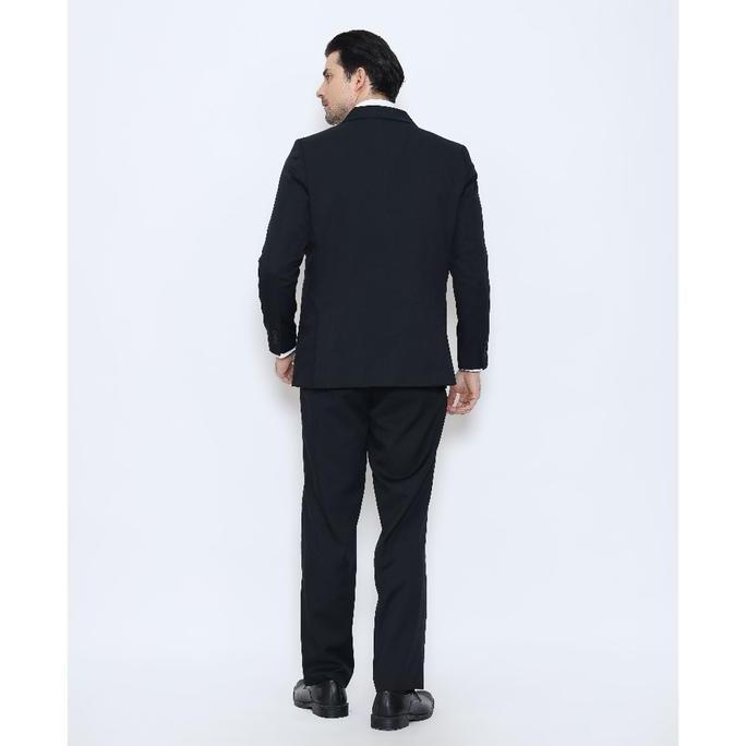 SCHOELLER COLLIN-S2 Setelan Jas Pria Hitam Slim Fit Suit Formal 2 Kancing Premium