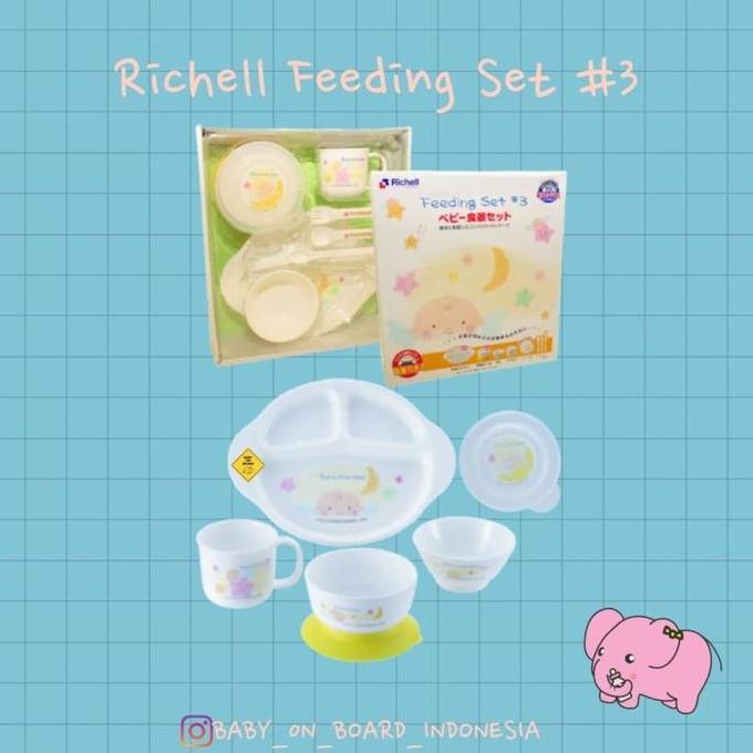 Richell Feeding Set 3 - peralatan makanan bayi