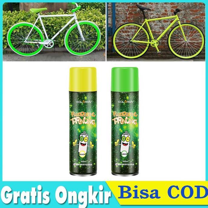 SANDGO 300ml Cat Semprot Glow In The Dark Paint Cat Semprot Ban Sepeda Motor Mobil Cat Lukis Hijau K
