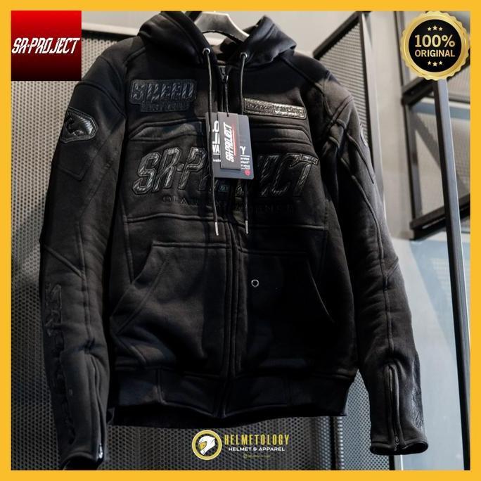 SR Project Superblack Carbon Hoodie Protector Jaket Motor Original