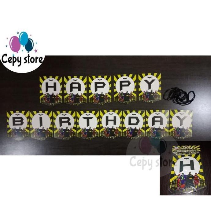 Pilihan - Banner Happy Birthday / Bunting Flag Ultah Batman