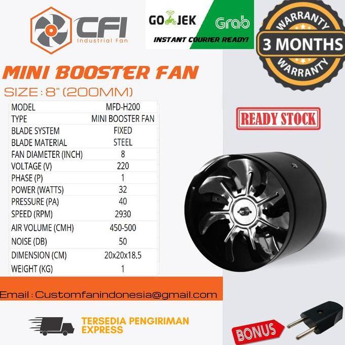 8" Inch Mini Inline Fan/Booster Fan/Air Duct Fan/Exhaust Fan