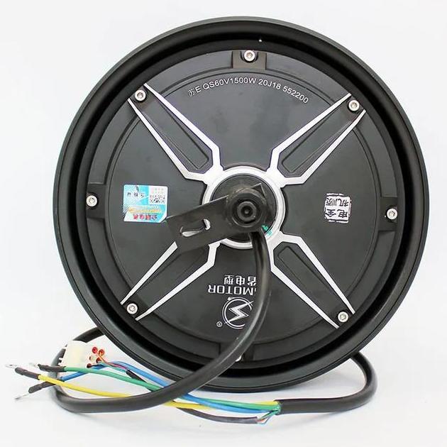 Dinamo Bldc Qs Motor 10" 3000W 60V 72V 96V Hub Motor Listrik
