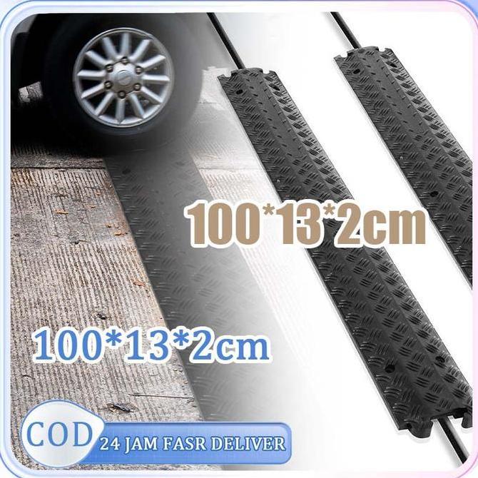 ADX 1meter Cable Duct Hitam Ducting Kabel Hitam Penutup Kabel Listrik Lantai Floor Cable Duct
