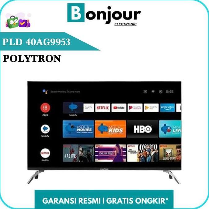 Allthebest- LED Polytron 40 Inch Smart TV Android PLD40AG9953 Digital TV Polytron