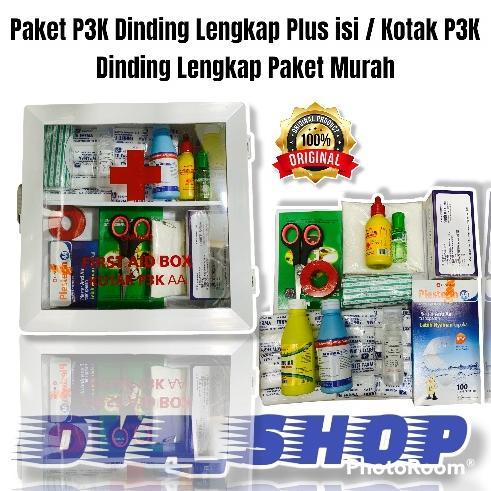 Paket P3K Dinding Lengkap Plus isi / Kotak P3K Dinding Lengkap Paket Murah