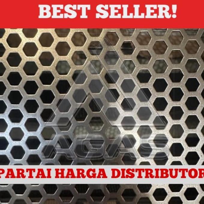 Sar- Agas Plat Lubang Besi Perforated Hexagonal 6Mm