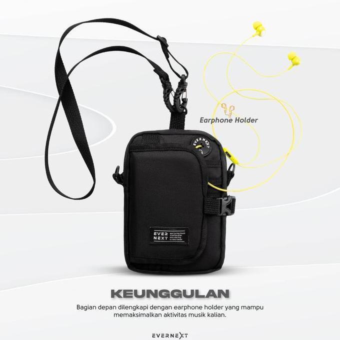 Sval- Evernext - Tas Selempang Mini Pria Sling Bag Khenzo Sling Pouch Pria Tas Distro