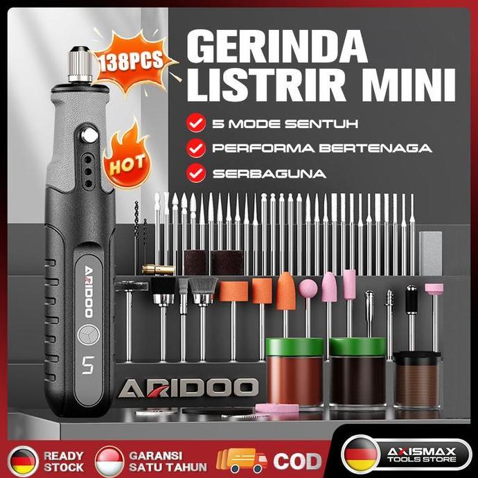 *COD*Bor Mini 12V DC 25000 RPM Mini Drill Electric Engraver Grinder Gerinda Electrik Listrik / Pengg