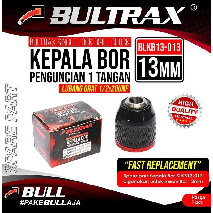 Bultrax spare part kepala bor 13mm BLKB13-013