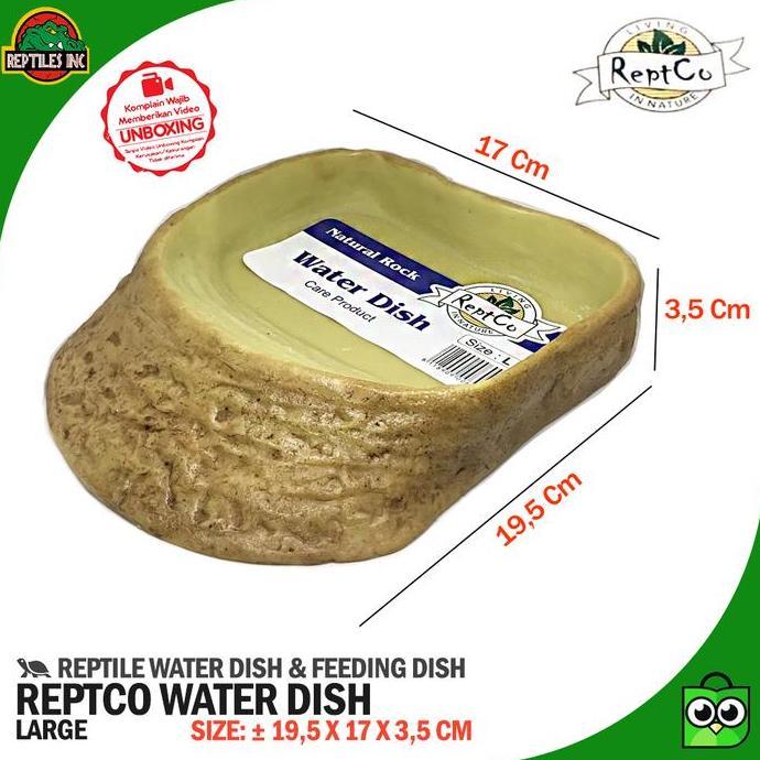 [ZGR] ReptCo Water Dish L / Wadah Tempat Air Minum Reptil Hewan Kurakura