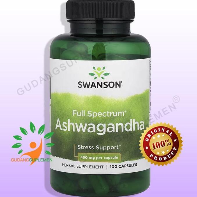 Swanson - Full Spectrum ASHWAGANDHA 450 mg - 100 Kapsul - Aswaganda - Ginseng India