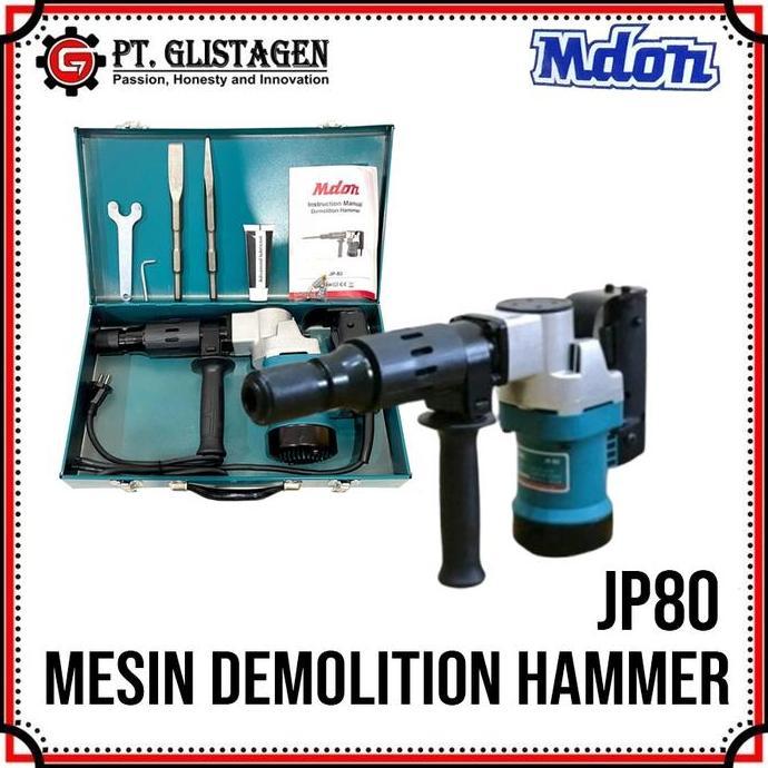 Mdon JP 80 Mesin Demolition Hammer JP80 Jack Hammer Mesin Bobok Tembok Alat Penghancur Beton Aspal