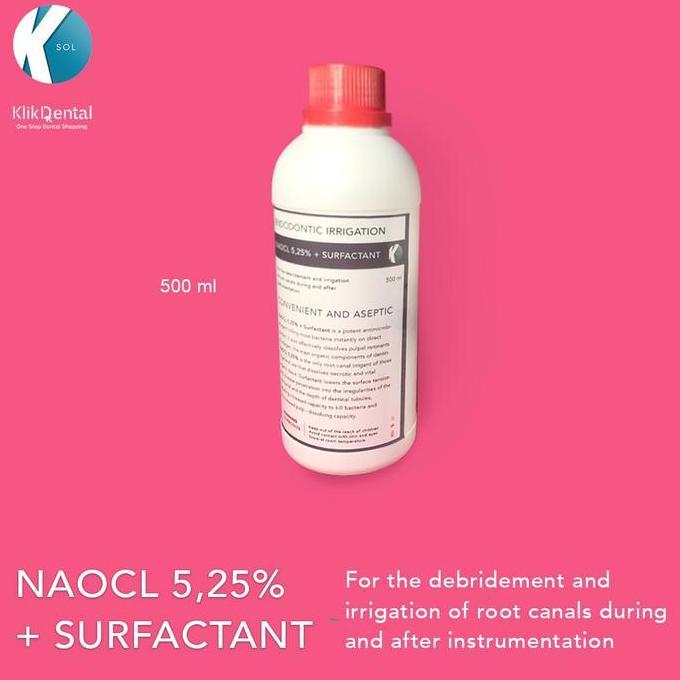 Mounth- Klik Dental Endodontic Irration Naocl 5,25 + Surfactant 500Ml