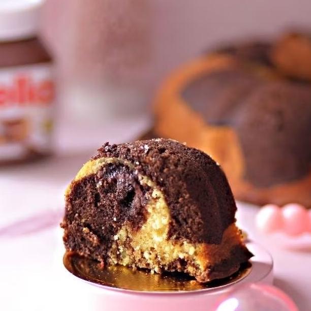 Nutella Marmer Cake - GLUTEN FREE & LESS SUGAR Terlaris