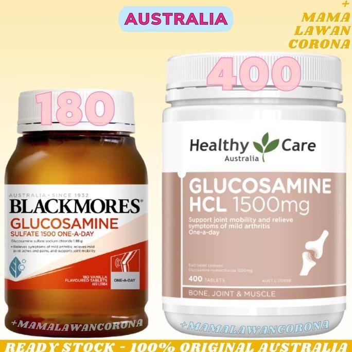 BLACKMORES Glucosamine Sulfate 1500 mg 180 Tablets / Healthy Care Glucosamine HCL 1500mg 400 Tablet