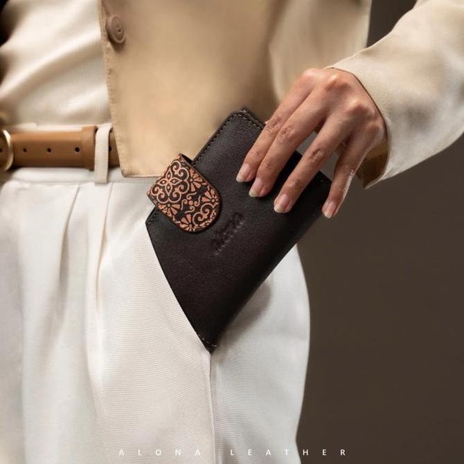 Dompet Kulit Asli Alona Sekar Ethnic Wallet Original