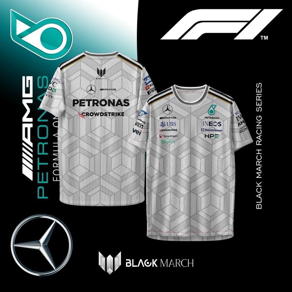 BLACKMARCH MERCEDES PUTIH - JERSEY MERCEDES AMG PETRONAS F1 2026 PUTIH