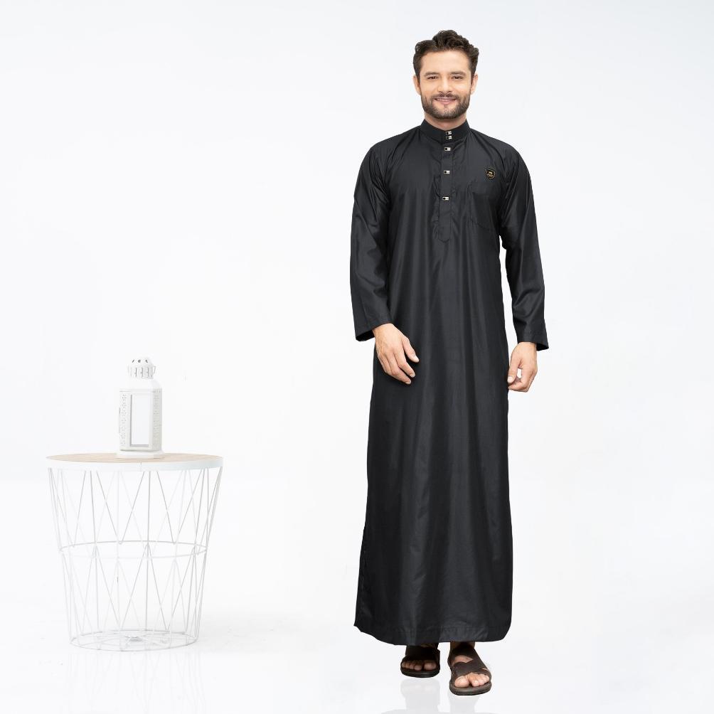 NEW Assuffah I Gamis Pria Dewasa Kancing Snap Jubah Motif Harmain Fadlan Series