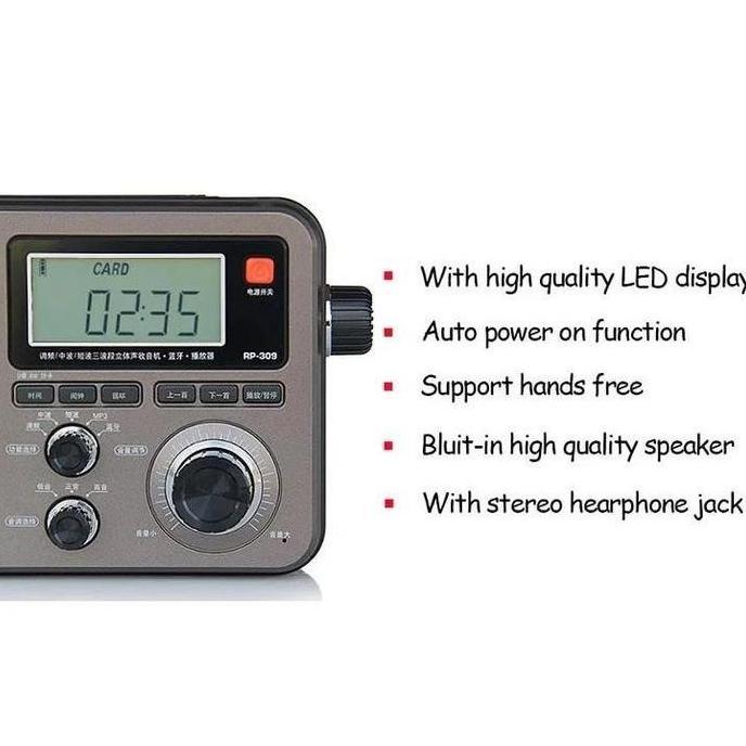 Radio Tecsun Rp-309 Radio Fm Tecsun Audio Player Portable Digital Rp309