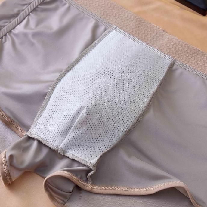 Boxy- Crossbell X Moow Paket 3Pcs Celana Dalam Boxer Pria Shiny Icesilk Lembut Antibakteri 7A Mp62