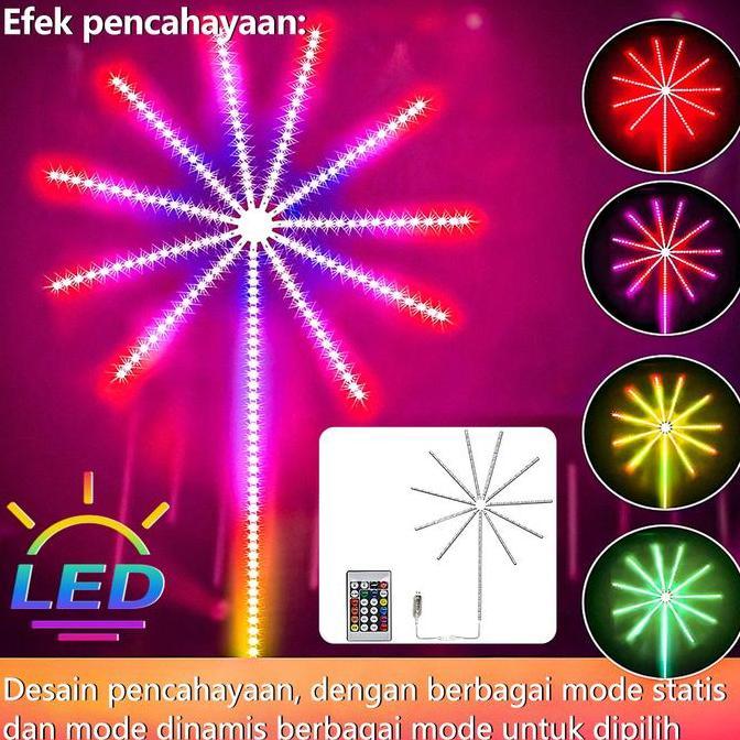 Lampu LED berwarna-warni dengan musik dan suara yang dikendalikan dengan aliran air, lampu  berwarna