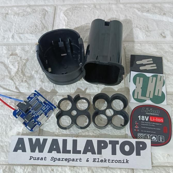Paket Box Case Baterai Bms 18V 3S 12.6V 4S 16.8V Cordless 18650 3.7V