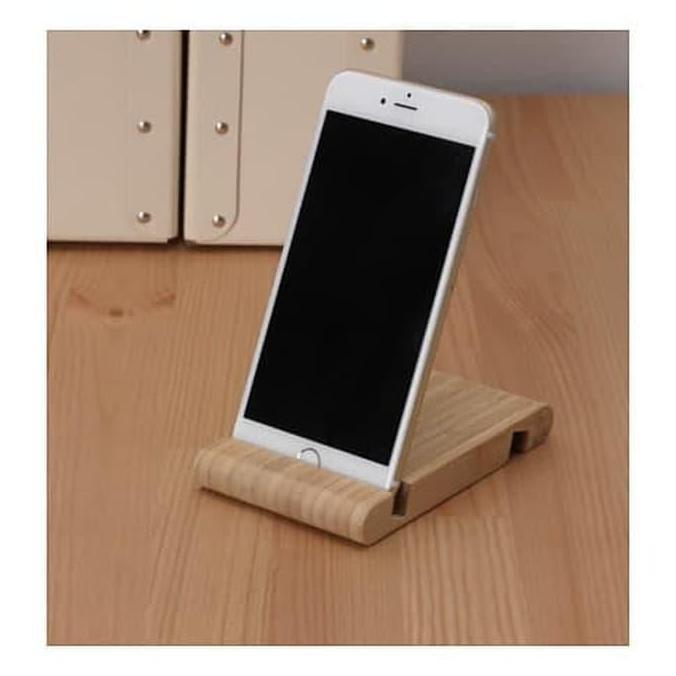 Chip- Stand Holder Docking Ponsel Ipad Tablet Gagdet Kayu