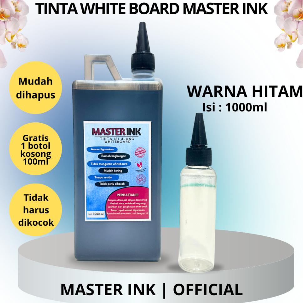 Tinta Spidol Whiteboard Master Ink Tinta Isi Ulang Spidol Master Ink Hitam 1000Ml