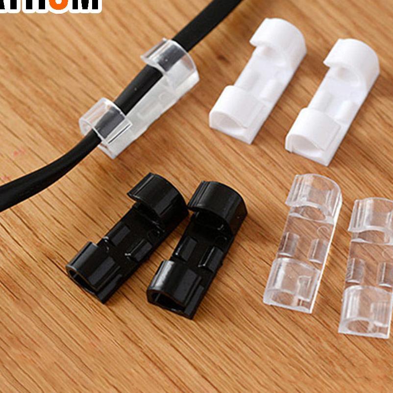 200Pcs  Penjepit Kabel Perekat Diri Tanpa Bekas/Paku - Alat Penata+Penyimpanan+Gulung Kabel Data Unt