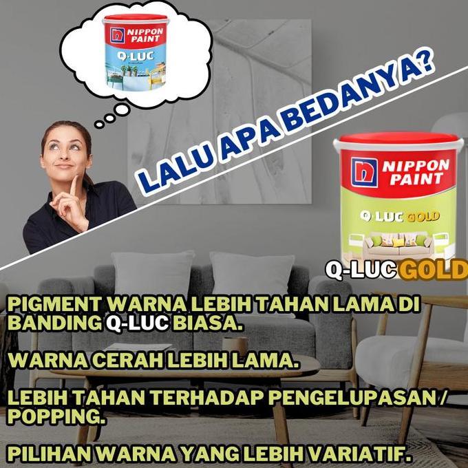 Q-LUC GOLD CAT TEMBOK Q LUC 4,5KG CAT TEMBOK NIPPON PAINT Q LUC GOLD CAT NIPPON PAINT TEMBOK QLUC GO