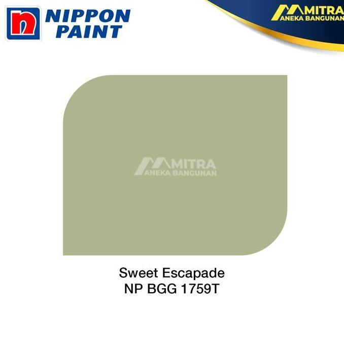 CAT TEMBOK NIPPON PAINT WARNA SWEET ESCAPADE NP BGG 1759 T / SAGE GREEN / CUSTOM TINTING