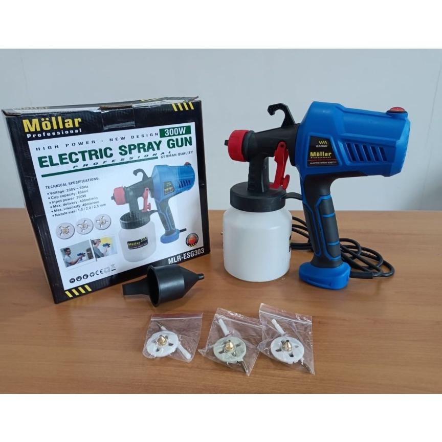 Spray Gun Mollar Esg 300 Esg303 Alat Cat Semprot Listrik Spraygun Spet Listrik