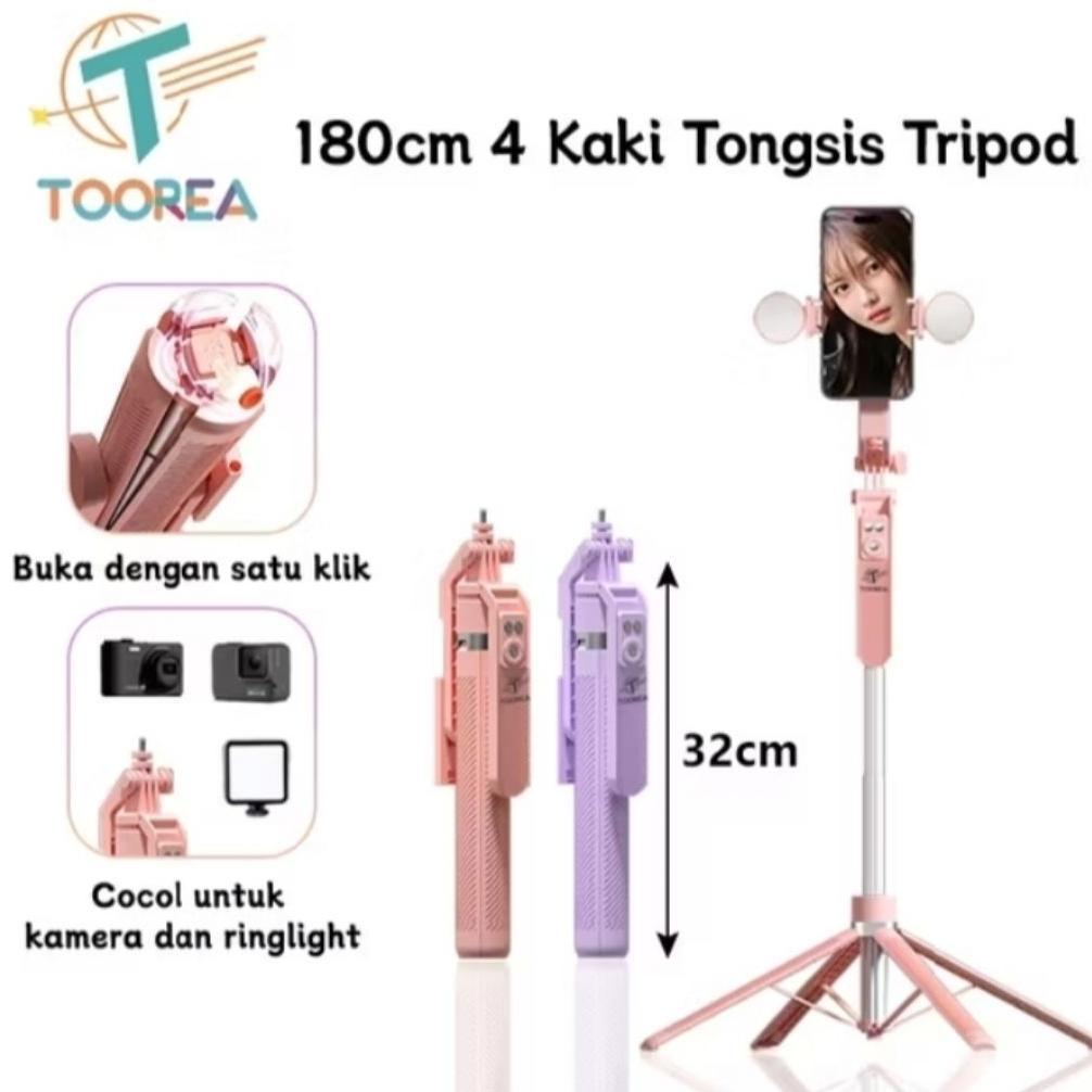 BESTPROMO TRIPOD TOOREA 180CM 4 KAKI ALUMINIUM MULTIFUNGSI