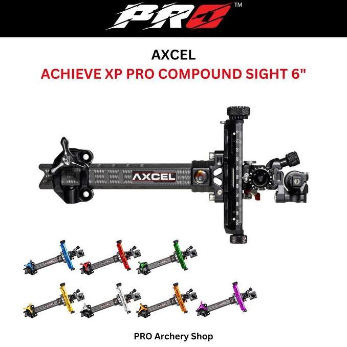 AXCEL ACHIEVE XP PRO COMPOUND SIGHT 6" VISIR PANAHAN FISIR PANAH SIGHT PANAHAN COMPOUND ARCHERY FISI