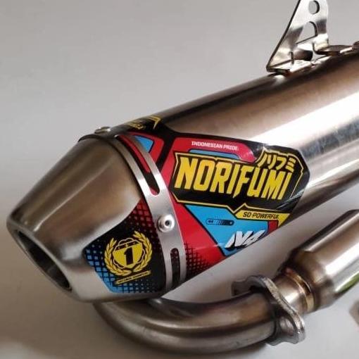 // KNALPOT NORIFUMI N4 STAINLESS ORIGINAL UNTUK KLX DTRACKER *