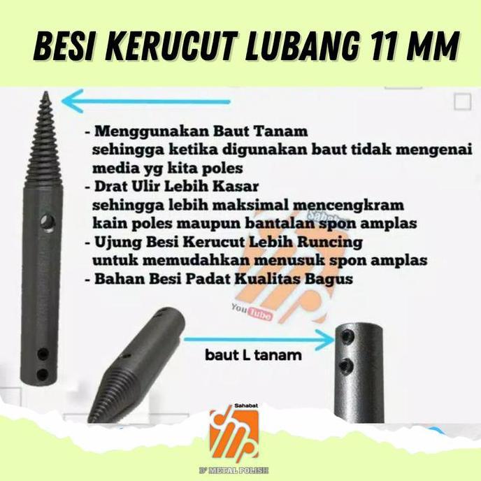 As Poles Kerucut Besi Kerucut Poles Lubang 11 Mm