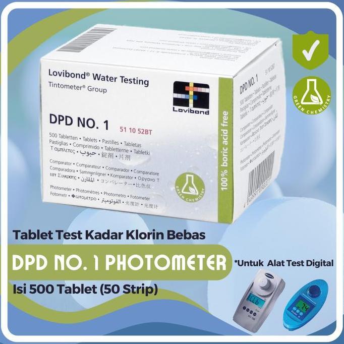 Promo Refill Pool Test Kit Chlorine Lovibond DPD No.1 for Photometer Diskon