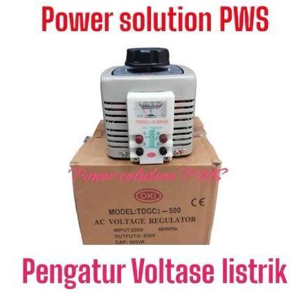 Acc- Oki Tdgc2-500 Ac Voltage Regulator Slide Regulator Oki 500W Alat Pengatur Voltase Listrik 220V 