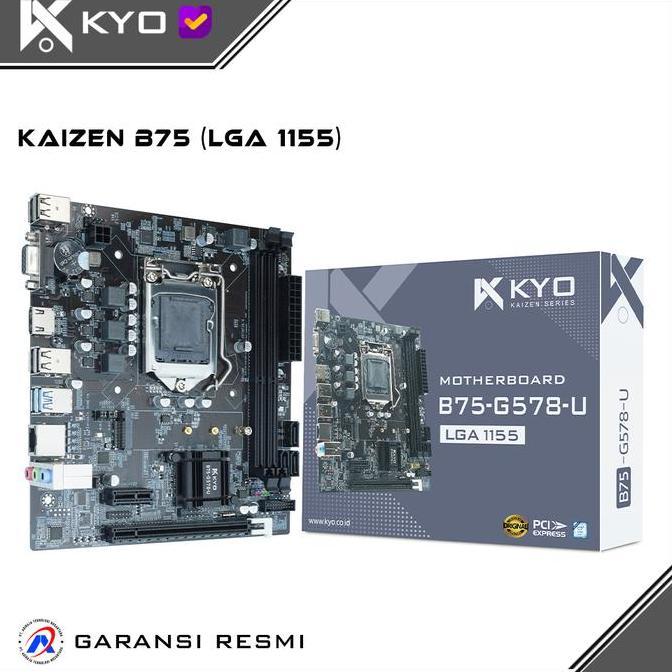 Com- Motherboard Kyo Kaizen B75 M.2 Nvme Lga1155 Ddr3 B75 Mobo B75