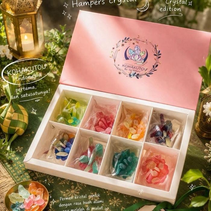 Kohakutou Isi 8 Crystal Box Sedang Snack Hampers Food Permen Jepang Halal