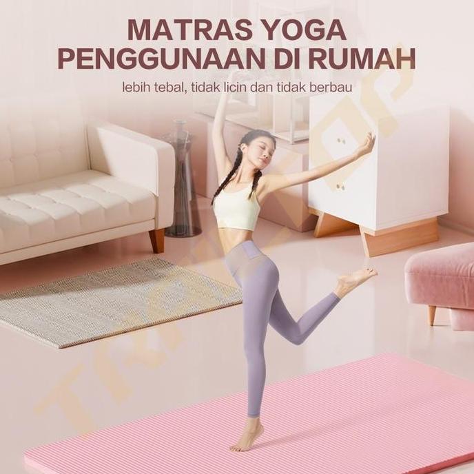 Matras Yoga Premium Anti Slip Matras Olahraga Yoga Mat Karpet Olahraga Workout 8/10mm