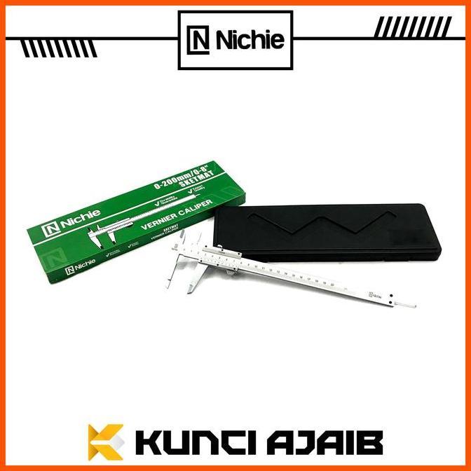 TERMURAH - NICHIE Sigmat Analog 8 Inch Besi - Jangka Sorong Sketmat Vernier Caliper Pengukur Ukur Di