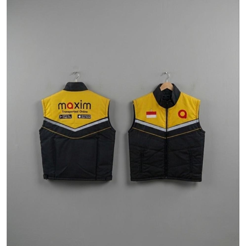 Rompi Motor Maxim Taslan Premium Tebal | Jaket Vest Driver Ojol Anti Angin VEST DRIVER MAXIM | Rompi