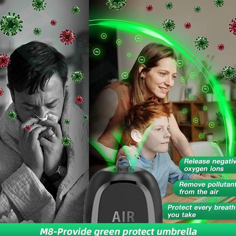 NEW JAMAY M8 Air Purifier Personal Ionizer Portable Purifier Kalung Necklace Ion Negatif